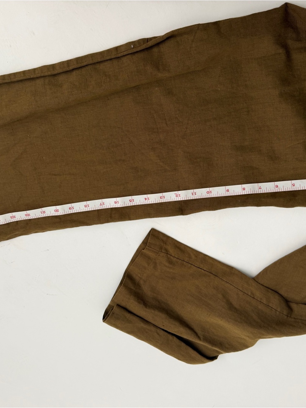 Anthropologie Rhian green linen jumpsuit Waist Tie Sz 8 Casual Urban - Picture 6 of 9